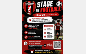 Stage de rentrée au FCLA du U8 à U15